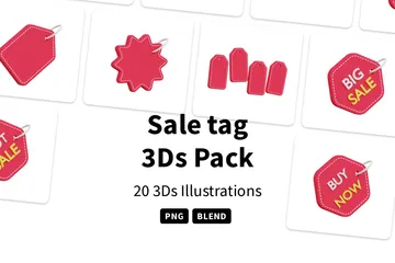 Etiqueta de venda Pacote de Icon 3D