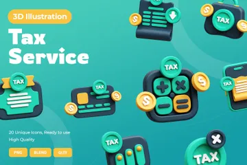 Tax 3D Icon Pack