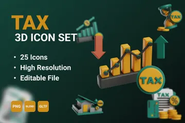 Tax 3D Icon Pack