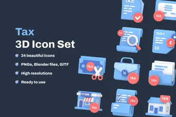 Tax 3D Icon Pack