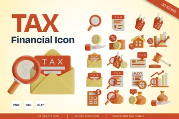 Tax 3D Icon Pack