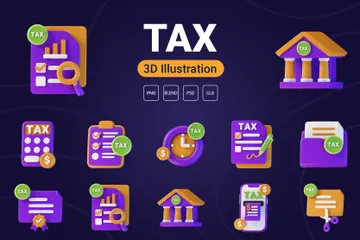 Tax 3D Icon Pack