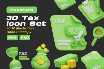 Tax 3D Icon Pack