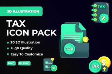 Tax 3D Icon Pack