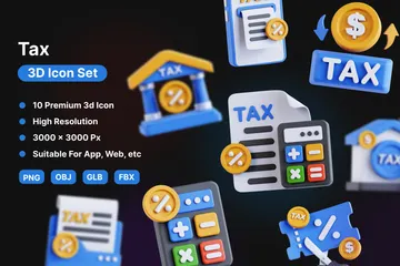 Tax 3D Icon Pack