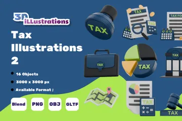 Tax 3D Icon Pack