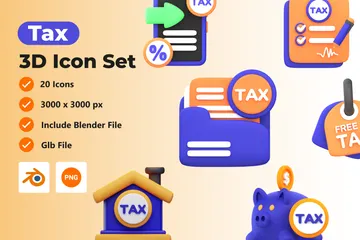 Tax 3D Icon Pack