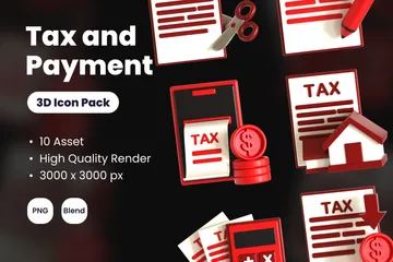 Tax And Payment 3D Icon Pack