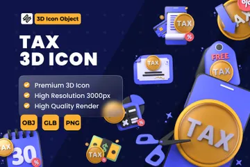 Impôt Pack 3D Icon