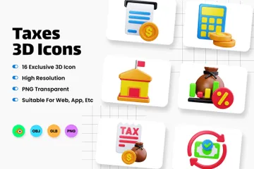 Taxes 3D Icon Pack