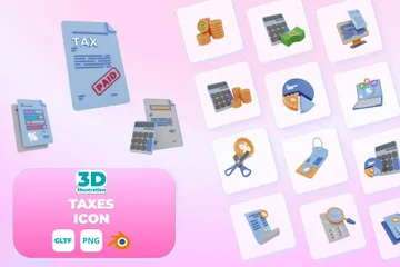 TAXES 3D Icon Pack