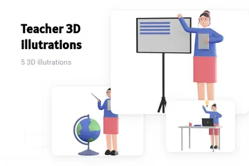 Teacher 3D Illustration Pack