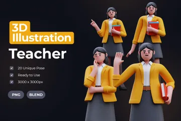 Teacher 3D Illustration Pack