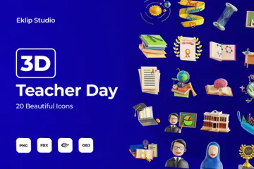Teacher's Day 3D Icon Pack