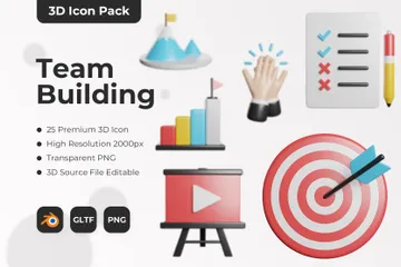 Construction d'équipe Pack 3D Icon