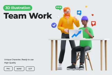 Team Work 3D Illustration Pack