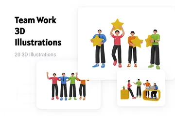 Team Work 3D Illustration Pack