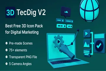 Free TecDig Vol-2 3D Illustration 팩
