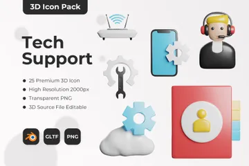 Tech Support 3D Icon Pack