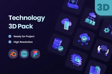 Technologie Pack 3D Illustration