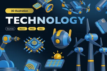 Technologie 3D Icon Pack