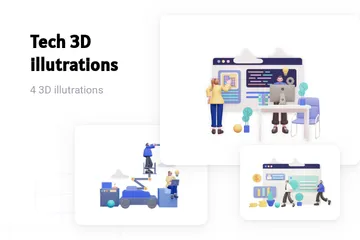 Technologie Pack 3D Illustration