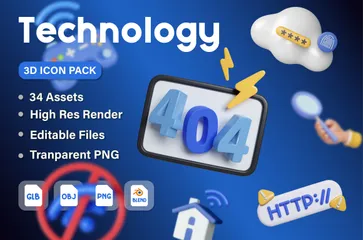 Technologie 3D Icon Pack