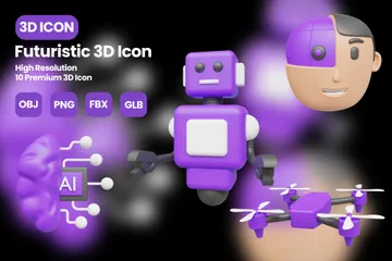 Technologie future Pack 3D Icon