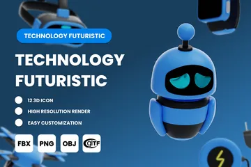 TECHNOLOGIE FUTURISTE Pack 3D Icon