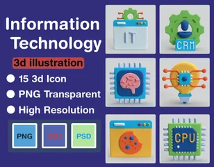 Informatique Pack 3D Icon