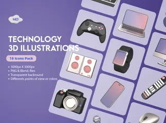 Technology 3D Icon Pack