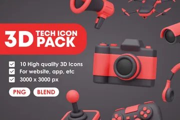 テクノロジー 3D Iconパック
