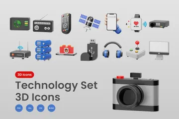 Technology Set 3D Illustration Pack