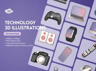 Tecnología Paquete de Icon 3D