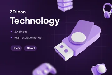 Tecnologia Pacote de Icon 3D