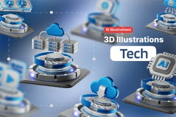 Tecnologia Pacote de Icon 3D