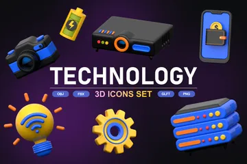 Tecnologia Pacote de Icon 3D