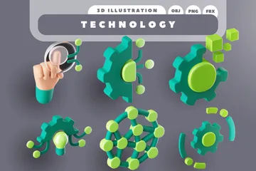 Tecnologia Pacote de Icon 3D