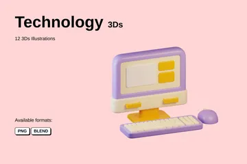 Tecnologia Pacote de Icon 3D