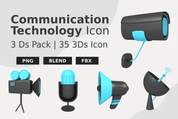 Tecnologia de comunicação Pacote de Icon 3D