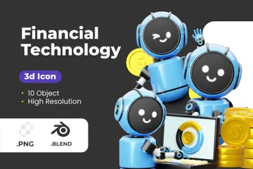 Tecnologia Financeira Pacote de Icon 3D