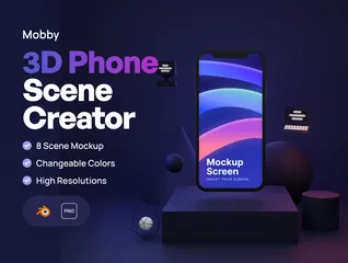 Telefon-Szenen-Ersteller 3D Illustration Pack