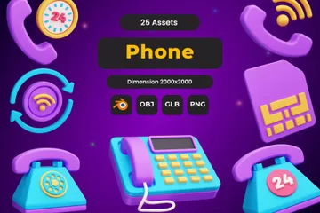 Telefone Pacote de Icon 3D