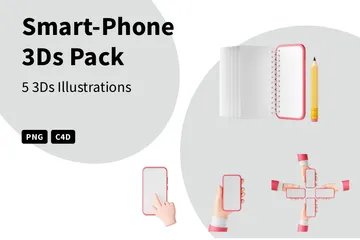 Teléfono inteligente Paquete de Illustration 3D