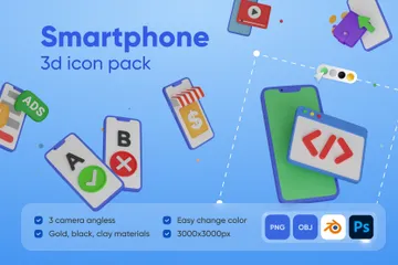 Teléfono inteligente Paquete de Icon 3D