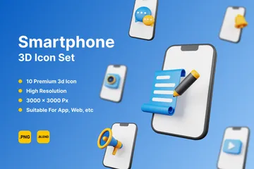 Teléfono inteligente Paquete de Icon 3D