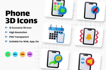 Téléphone Pack 3D Icon