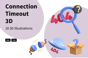 Tempo limite de conexão Pacote de Illustration 3D