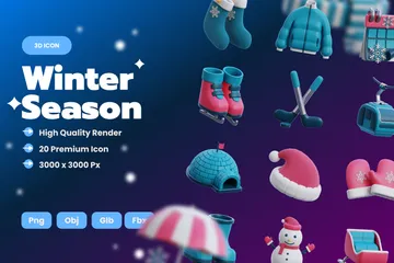 Temporada de invierno Paquete de Icon 3D