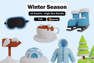 Temporada de invierno Paquete de Icon 3D